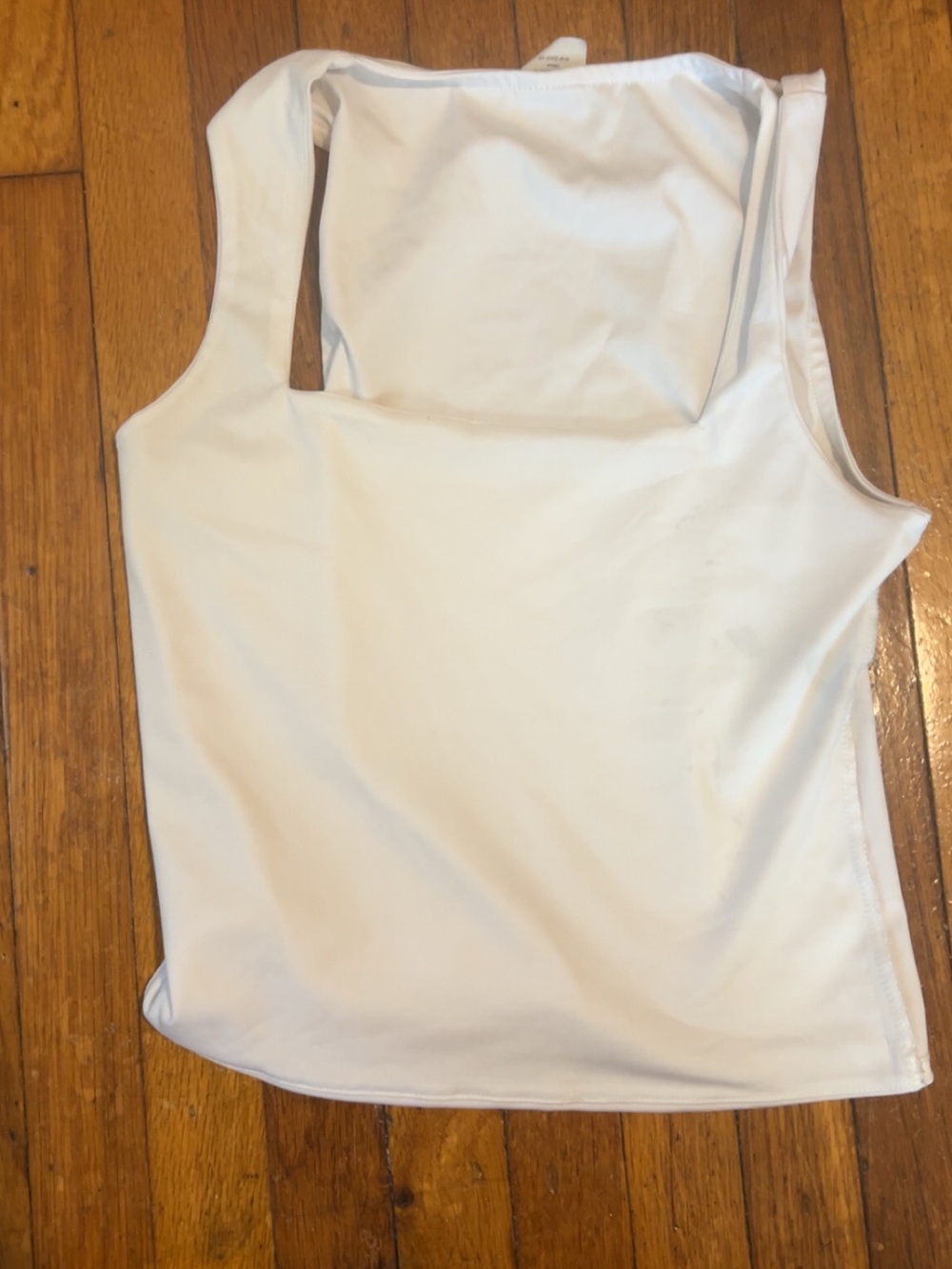 Lost White Square Neck Tank Top